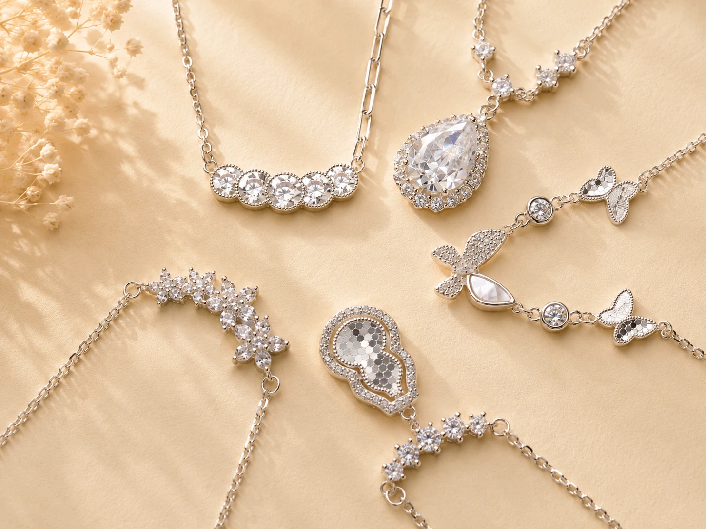 Silver necklaces category