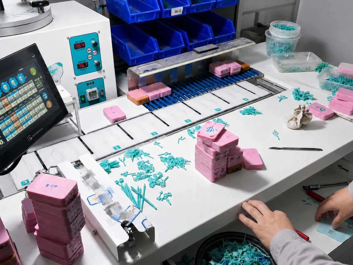 Wax injection and mold preparation for silver jewelry production